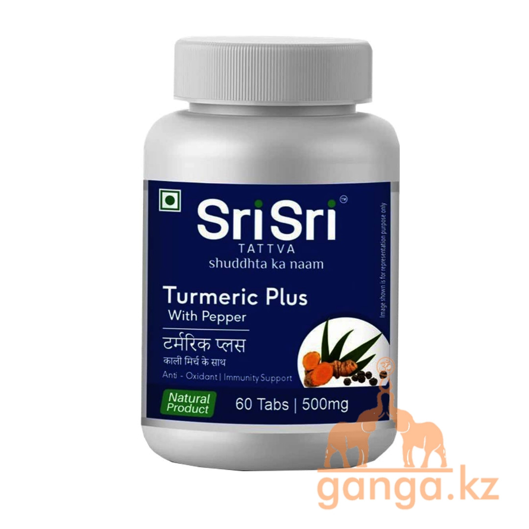 Турмерик Плюс - Куркума  с черным перцем (Turmeric plus SRISRI), 60 таб., фото 1