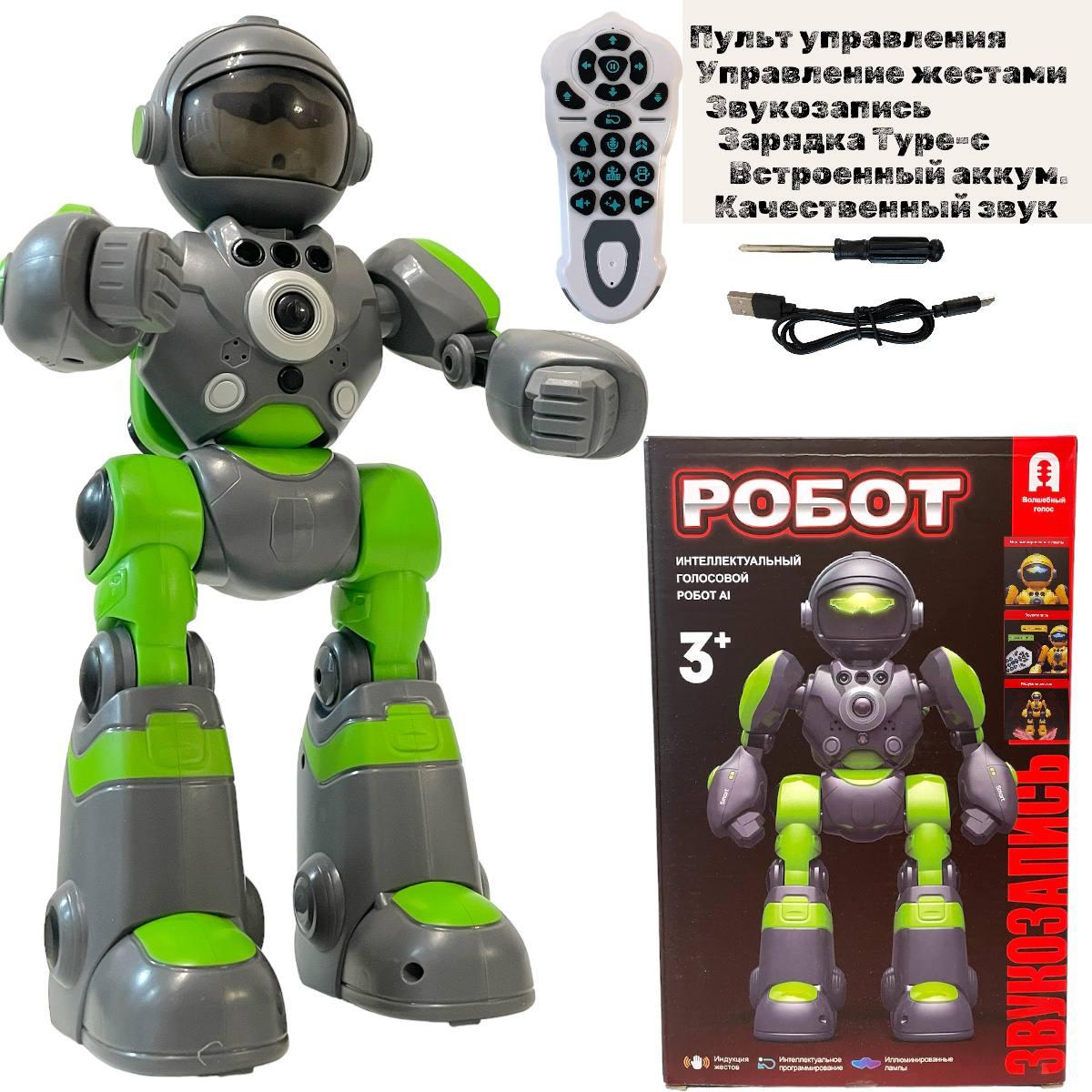 BG1538-2 Робот интерактивный +пульт р/у + голосовое управление и жестами 29*19см