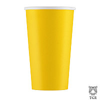 Бумажный стакан 400мл желтый / в упаковке 50 штук