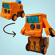 Hy-33 Трансформер строитель спецмашина 4вида, 12шт в уп., цена за 1шт 10*7см, фото 3