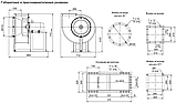 Вентилятор радиальный 86-77М-4 с эл.дв. 0,75кВтх1500 об/мин ОП1 | Левый 0°, фото 2