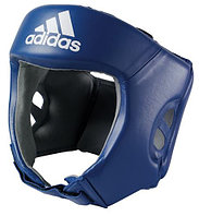Боксерский шлем (синий) зам кожа