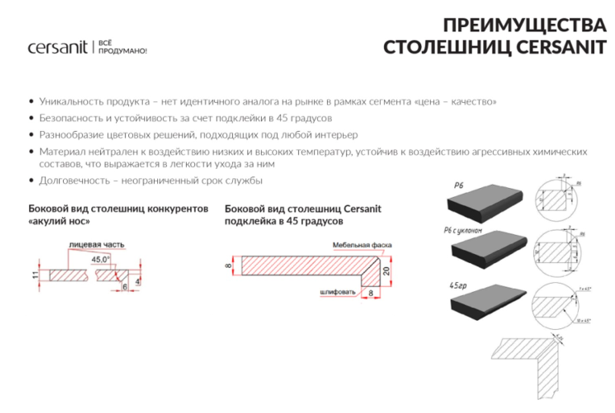 Столешница Cersanit Stone A64185 - фото 6 - id-p114902796