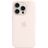 Чехол из силикона для iPhone 15 Pro с технологией MagSafe - светло-розовый, модель A3125, бренд Apple