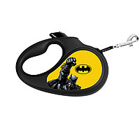 Поводок-рулетка для собак WAUDOG R-leash, рисунок "Бэтмен желтый", (до 25 кг Д 5 м)