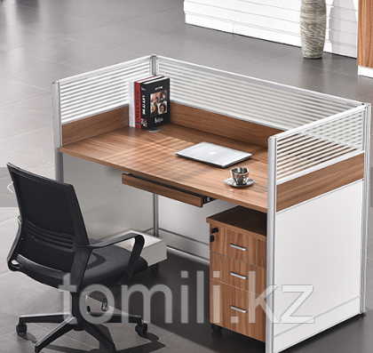 Офисный стол 2хместный с высокими перегородками - фото 6 - id-p115121905