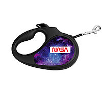 Поводок-рулетка для собак WAUDOG R-leash, рисунок "NASA 21", (до 15 кг Д 5 м)