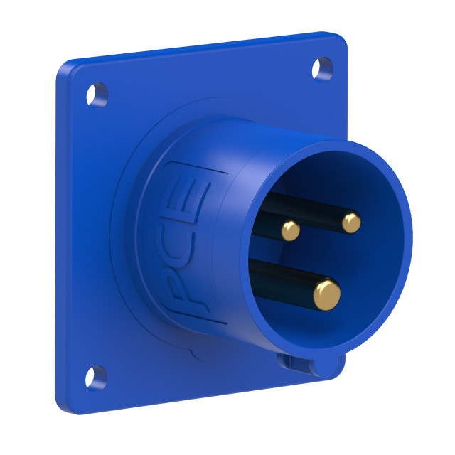 PCE Вилка встраиваемая 16А/230V/1P+N+E/IP44 фланец 70x70