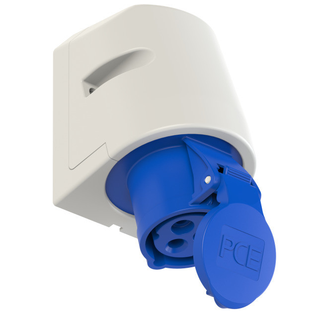 Розетка настенная PCE 32А/230V/1P+N+E/IP44