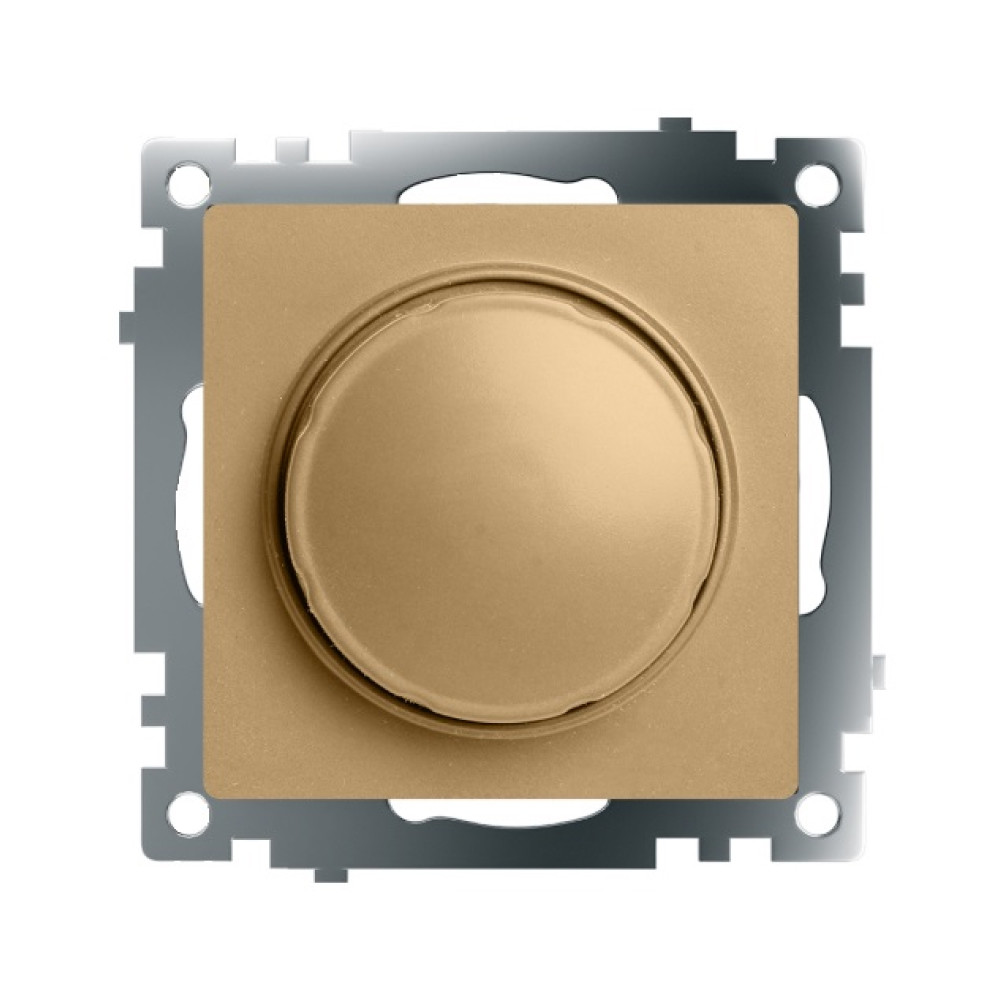 Выключатель диммирующий TRIAC (механизм), STEKKER, 250В, 500W, серия Катрин, золото, GLS10-7106-08, фото 1