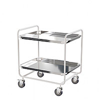 Тележка для перевозки пищи (TPP-2n)(Перевозка пищи и сбор грязной посуды, 2 полки - нерж.)