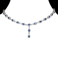 Колье с натуральными Сапфирами