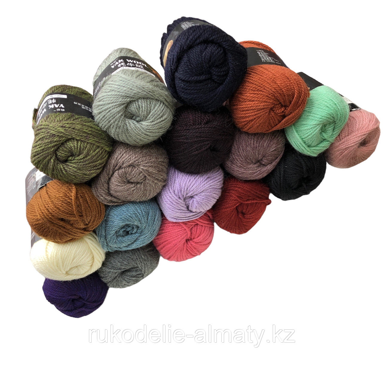 Пряжа для ручного вязания "Yak wool ", 100 гр, белый голубой - фото 6 - id-p81625447