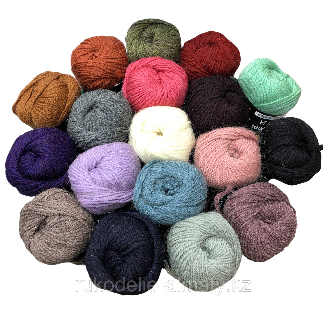 Пряжа для ручного вязания "Yak wool ", 100 гр, белый голубой - фото 7 - id-p81625447