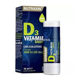 Витамин Д3 для детей в каплях от Нутраксин - Nutraxin D3 Vitamin Drops (10 мл)
