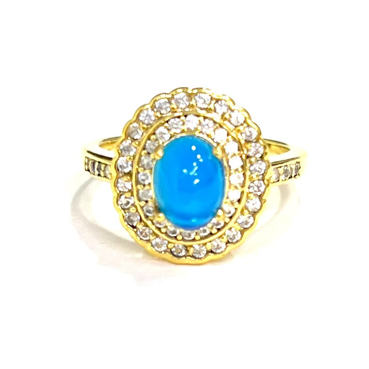 Кольцо с натуральными, голубыми Опалами - фото 1 - id-p89218015