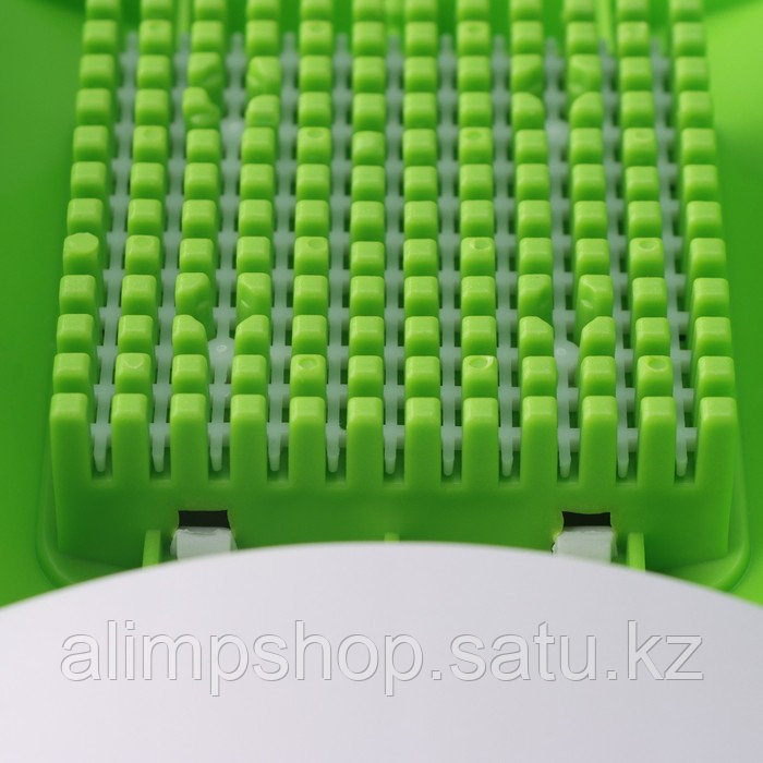 Тёрка с лотком Доляна «Фреш Флеш», 7 насадок, 27×10×12 см, цвет зелёный, белый - фото 5 - id-p115177818