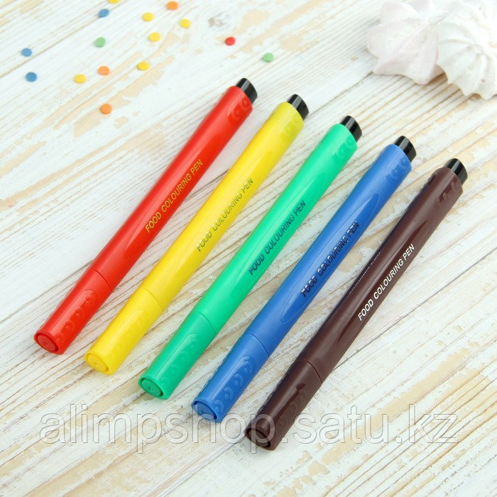 Набор маркеров для украшения десертов, 21×12×1,5 см, 5 шт, разноцветные - фото 2 - id-p115178182