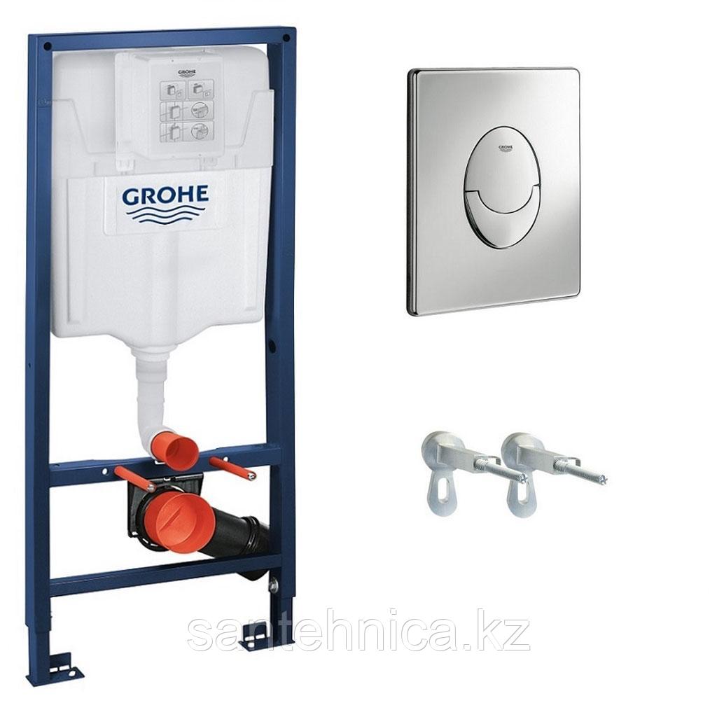 Система инсталляции Grohe Rapid SL (хром кнопка, овал, двойная)