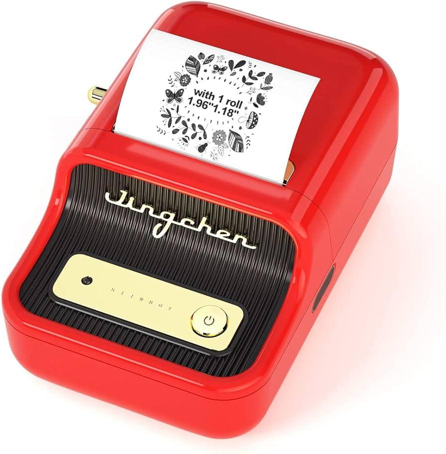 Портативный Bluetooth Термопринтер для Этикеток Niimbot B21 Red
