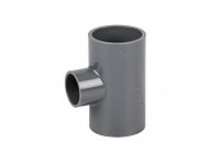 Тройник ПВХ редукционный 90°, PN-10, Ø 63/50/63 мм