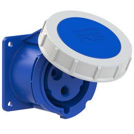 PCE Розетка встраиваемая 32А/230V/1P+N+E/IP67 фланец 75x75