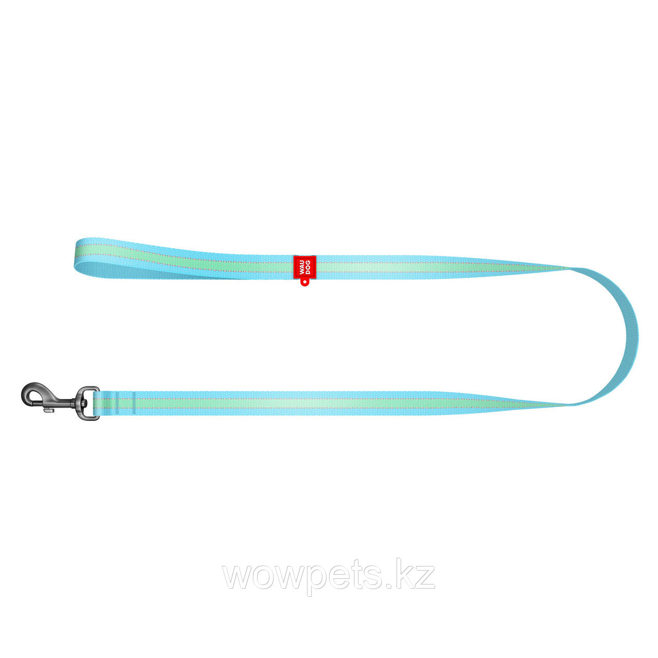 Поводок WAUDOG Nylon, светящийся (Ш 20 мм Д 122 см) Голубой - фото 2 - id-p115178830