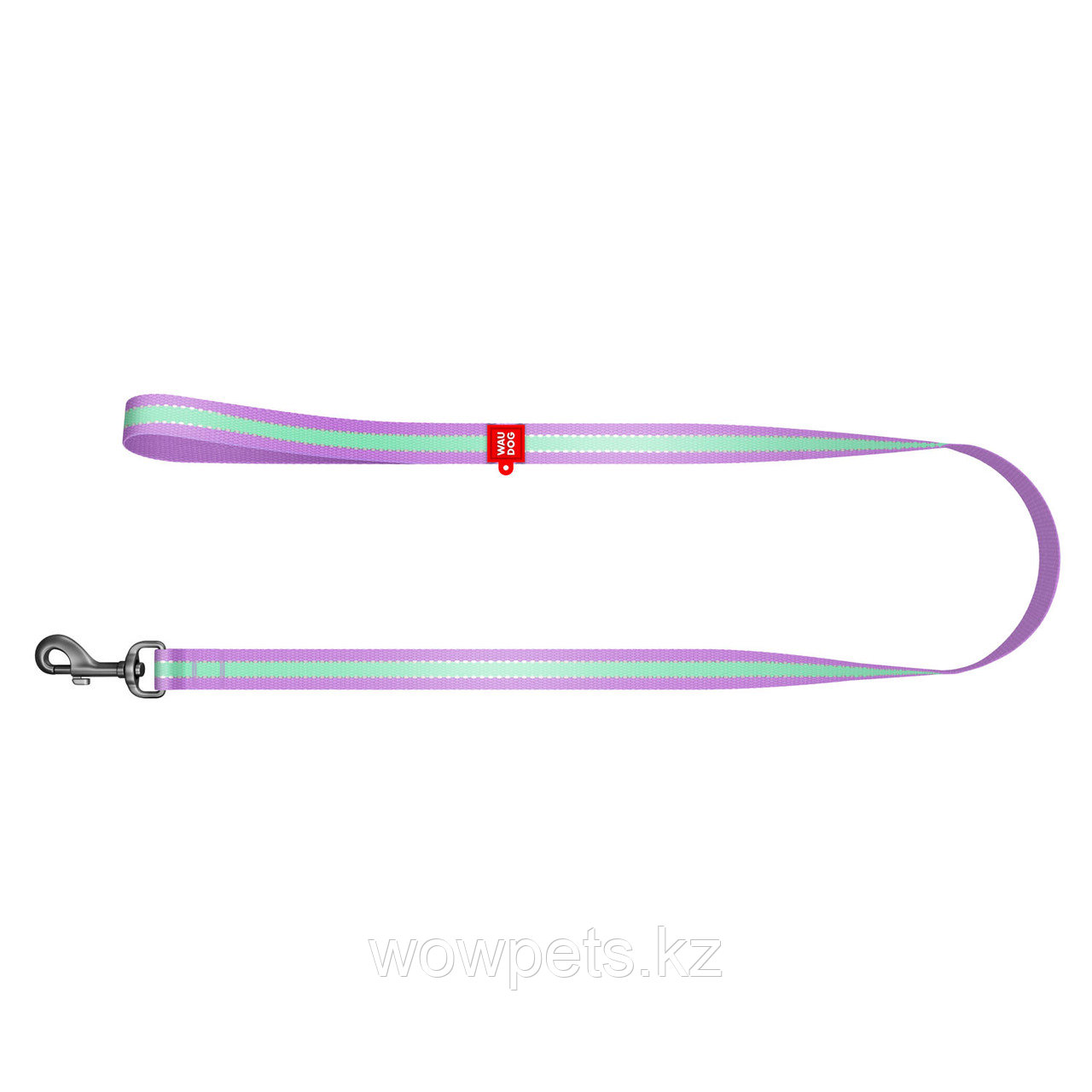 Поводок WAUDOG Nylon, светящийся (Ш 20 мм Д 122 см) Фиолетовый - фото 2 - id-p115178831