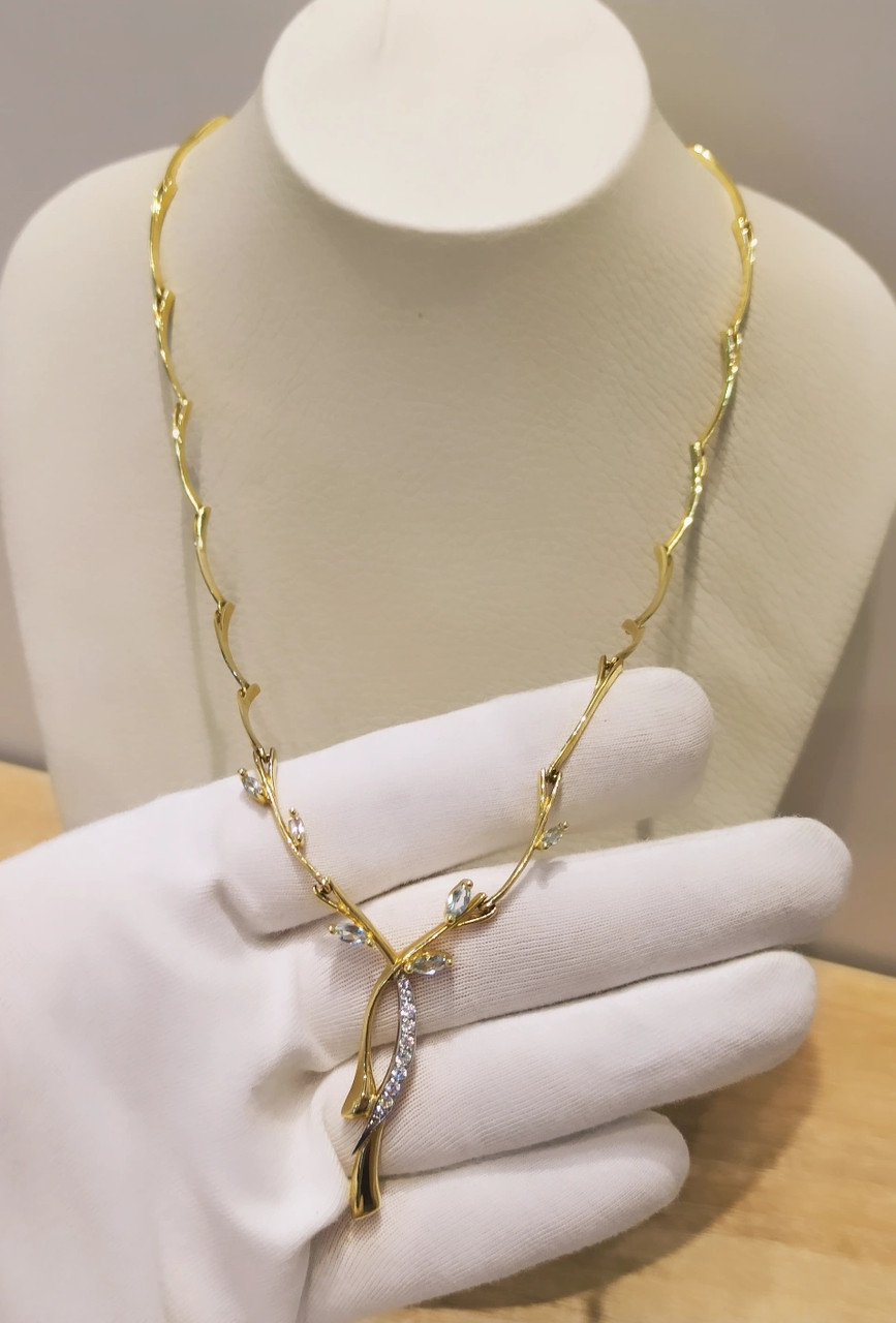 Колье с топазами и фианитами, фото 1