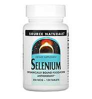 Source naturals селен, 200мкг, 120 таблеток