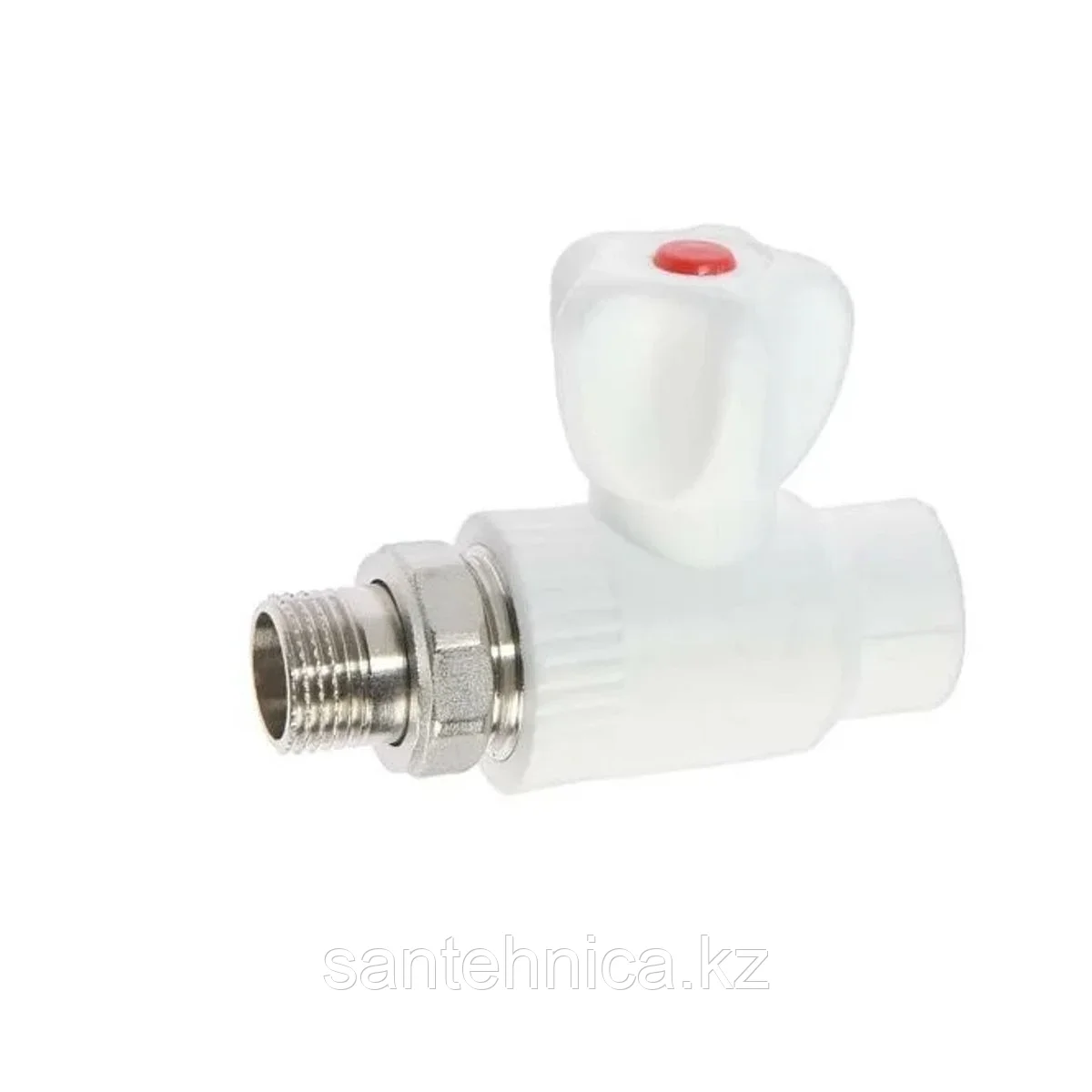 Кран прямой для радиатора Дн 20х1/2" НР стальной шар (1/50)