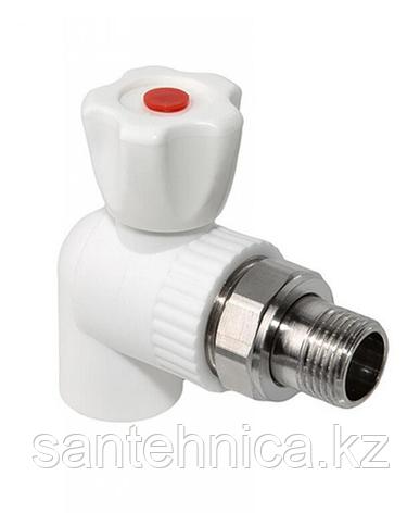 Кран угловой для радиатора Дн 25х3/4" НР стальной шар (1/40), фото 1