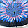 Зонт наоборот перевертыш механический 80 см синий цветок, фото 6