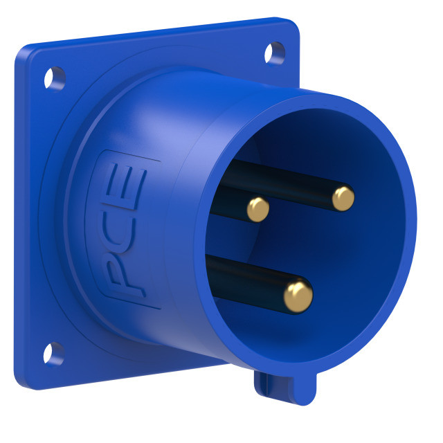 PCE Вилка встраиваемая 32А/230V/1P+N+E/IP44