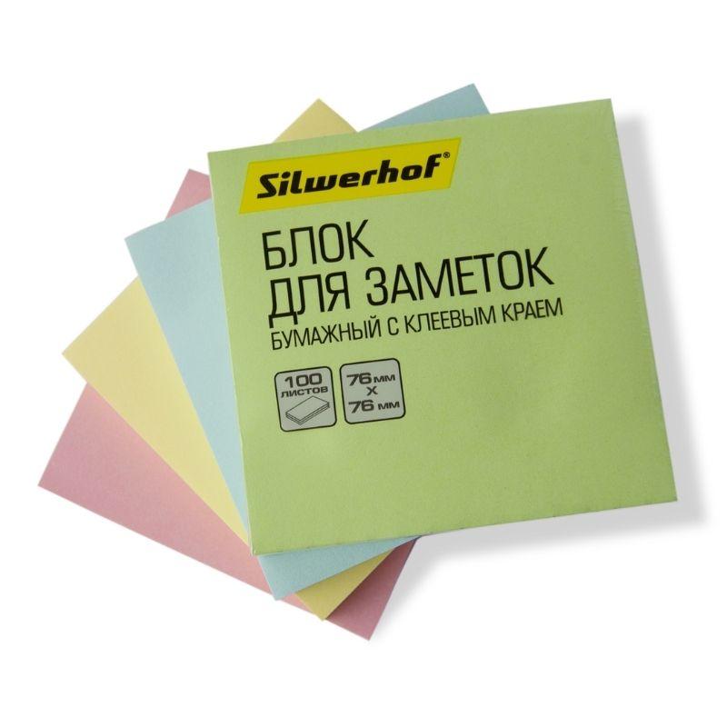 Клейкие листки Silwerhof 76х76 мм, зеленый, 100 листов - фото 3 - id-p115184024