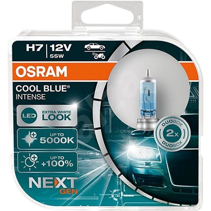 Лампа автомобильная галогеновая H7 OSRAM COOL BLUE Next 12V 55W PX26d  64210CBN-HCB