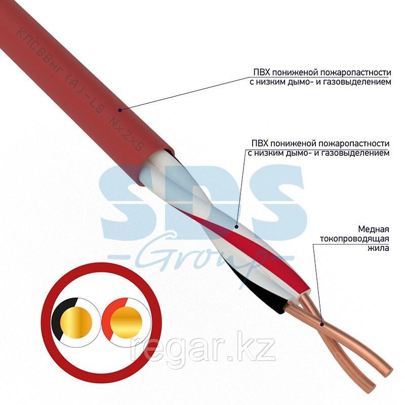 Кабель для пожарной сигнализации КПСВВнг(А)-LS 1x2x0,75мм², бухта 200м REXANT - фото 1 - id-p115186301