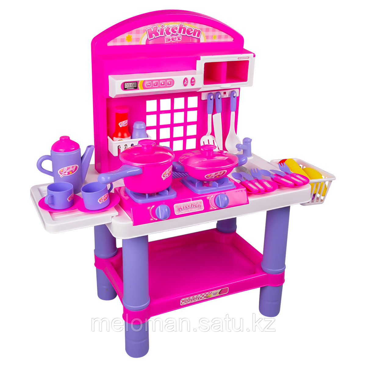 Besty: Игр.н-р "Кухня", со светом и звуком, розовый