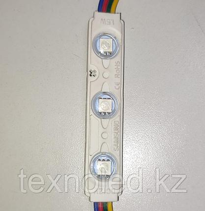 Светодиодный трёхточечный модуль RGB 3 led белый 1,5W, DC12V, фото 1