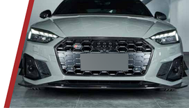 Карбоновая губа переднего бампера для Audi A5 (F5) 2020-2024+