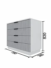 Аквамарин Комод Венеция, 4 ящ., 75.2х38x83 см, фото 5