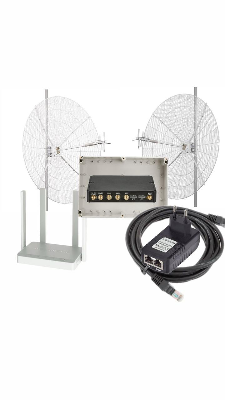 Комплект 3G 4G Внешняя антенна 15дб 2шт + Роутер Wi-fi - Модем cat 18