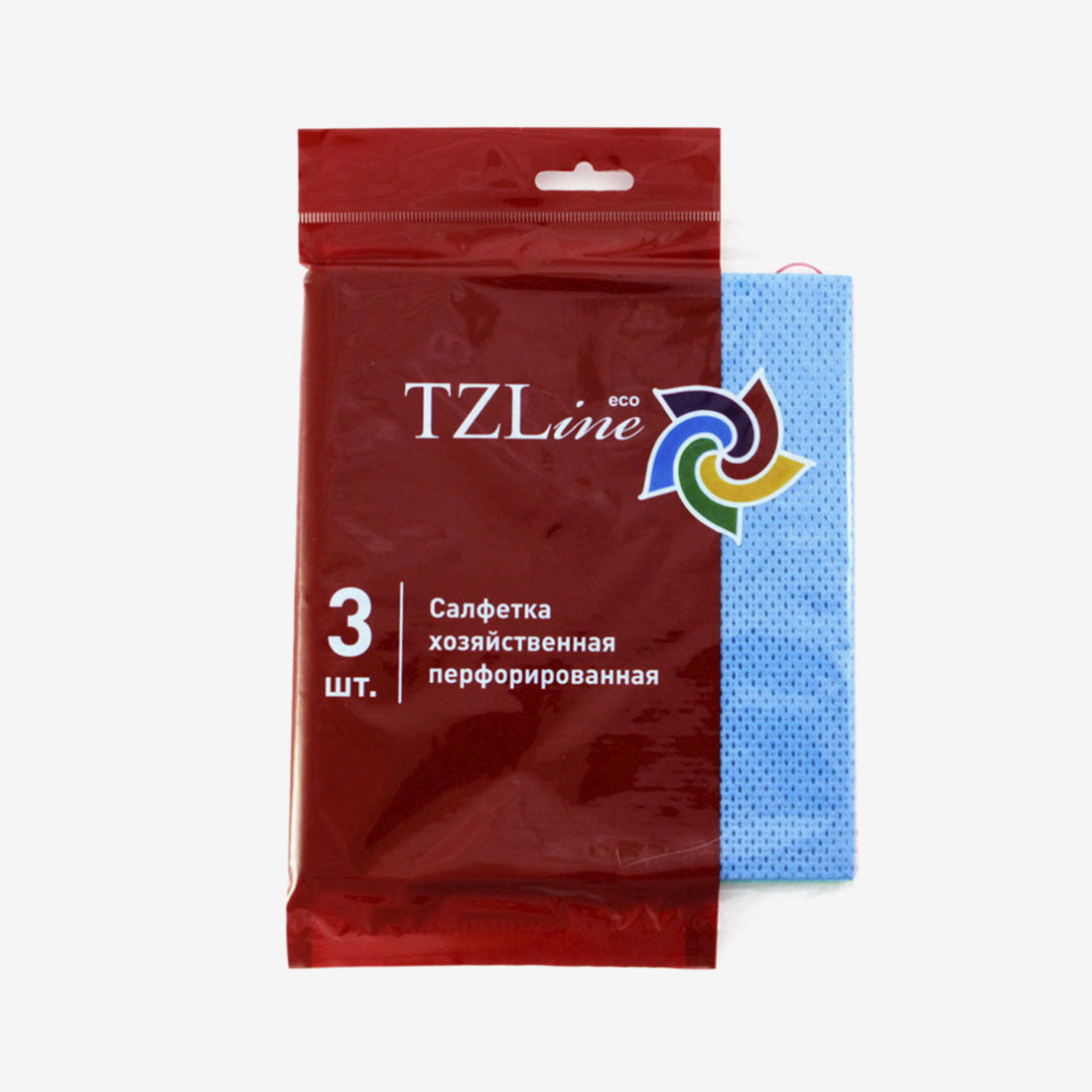 Салфетка хозяйственная перфорированная TZLine, 35х38см, 3 шт