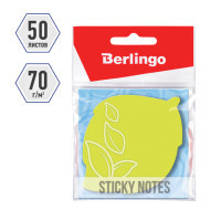 Блок самоклеящийся фигурный Berlingo "Лист", 50 листов, 70*70 мм, НЕОН, зеленый - фото 3 - id-p113808539