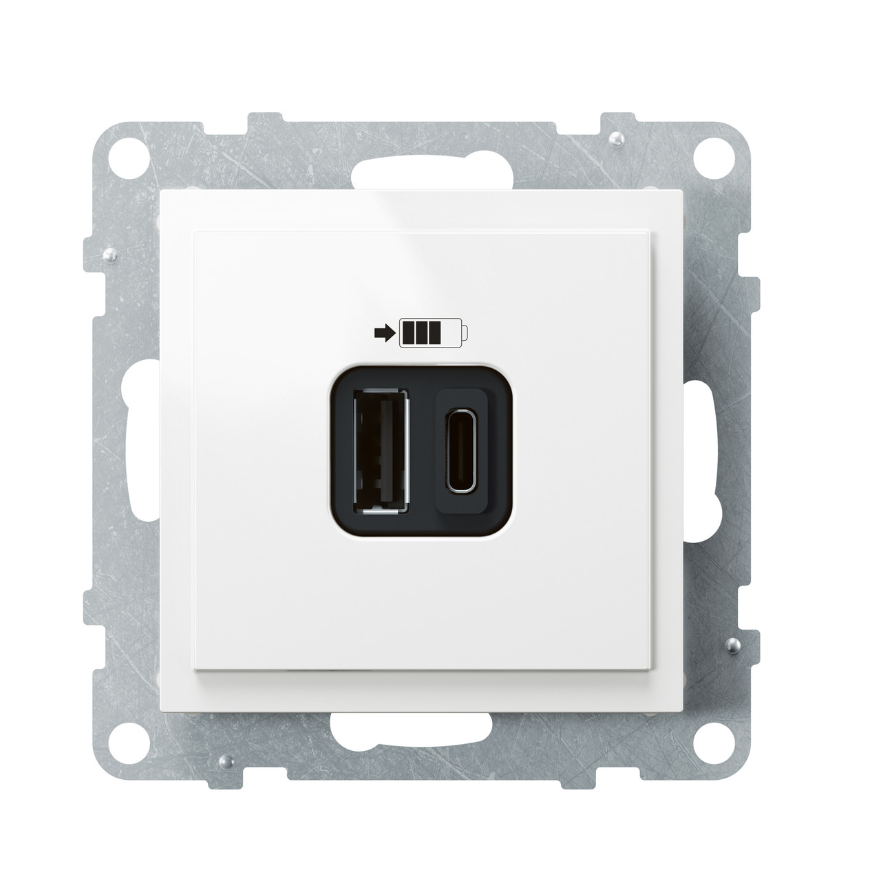 Зарядное устройство USB Type A+C SUNO, белый /721130/