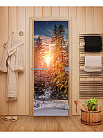 Дверь для бани и сауны ЭТАЛОН  с Фотопечатью