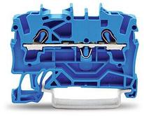 2-проводная сквозная клеммная колодка ; 2,5 мм² Вставной зажим CAGE CLAMP®  WAGO 2002-1201 Синий