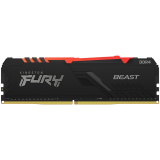 Память Kingston 16GB DDR4 3200MT/s CL16 DIMM 1Gx8 FURY Beast RGB - Черная (EAN: 740617337976)