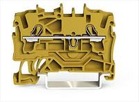 2-проводная сквозная клеммная колодка ; 2,5 мм² Вставной зажим CAGE CLAMP® WAGO 2002-1201 Желтый
