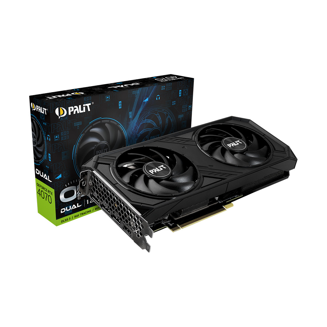 Видеокарта PALIT RTX4070 DUAL OC 12GB (NED4070S19K9-1047D) - Графический ускоритель ПАЛИТ RTX4070 DUAL OC 12ГБ - фото 3 - id-p115189280